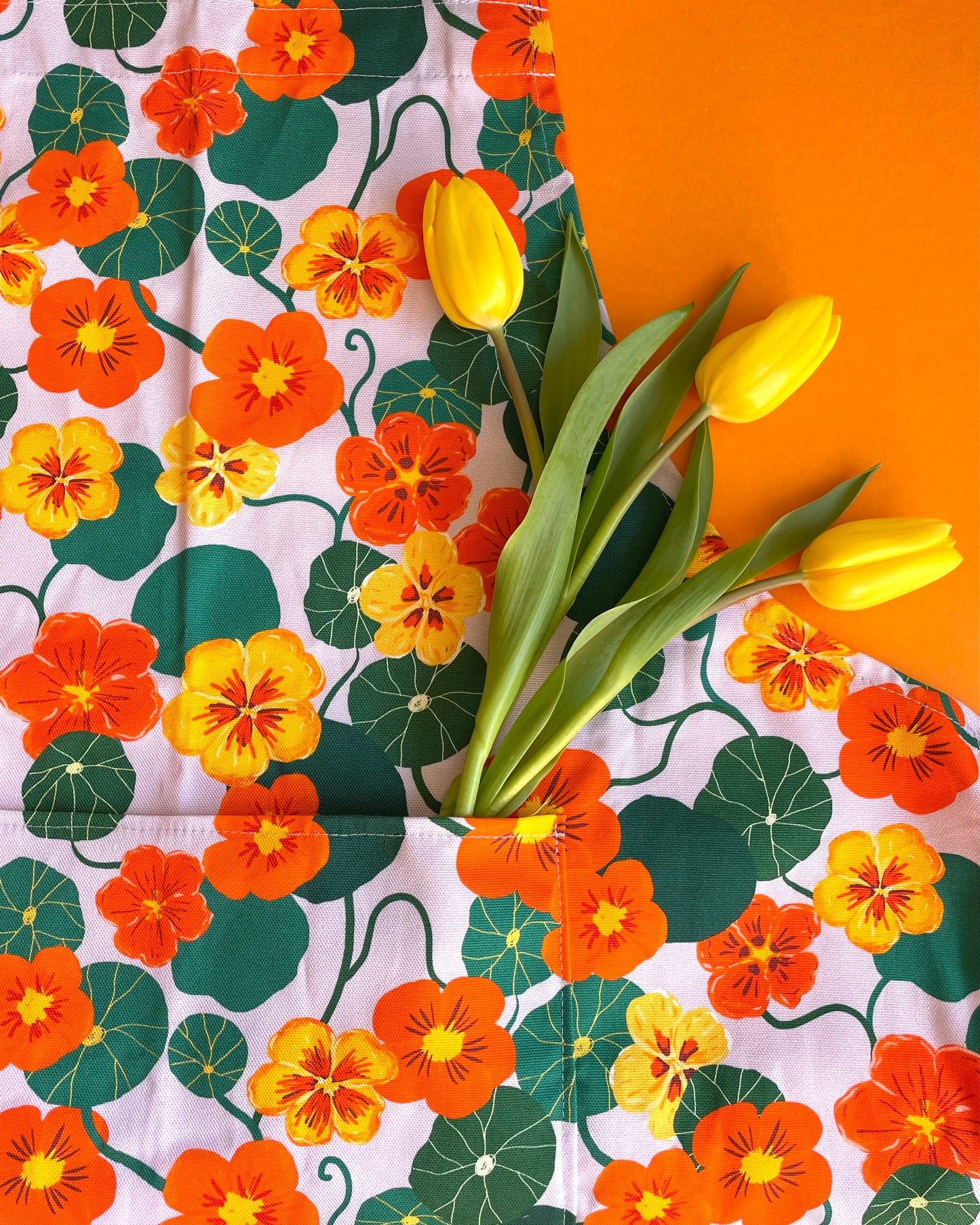 Nasturtiums Organic Cotton Apron