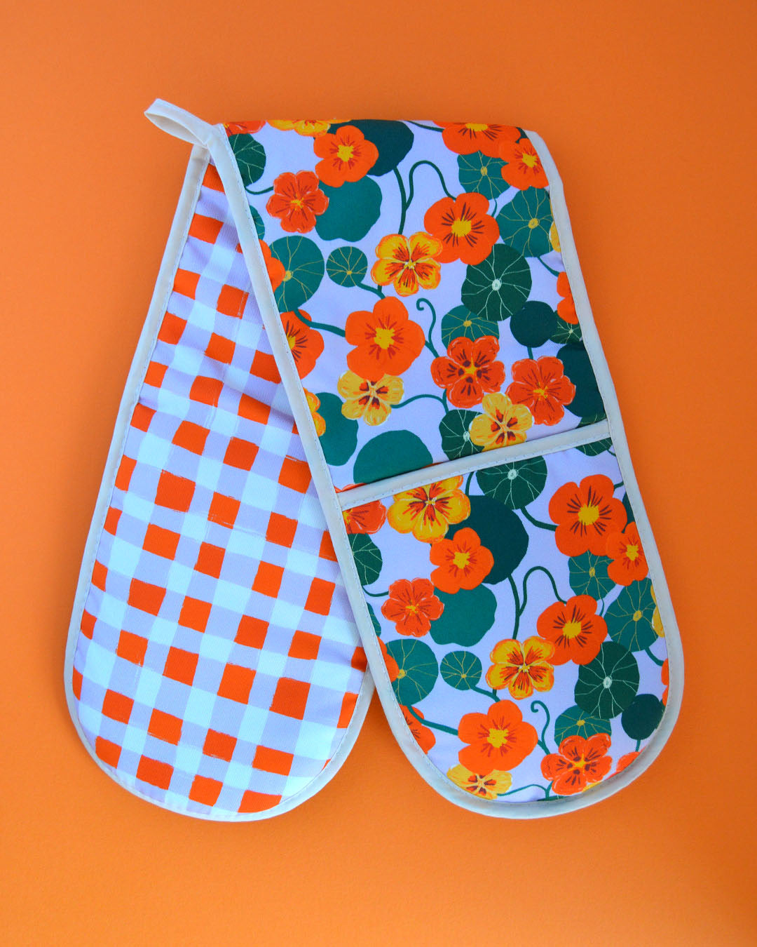 Nasturtiums Organic Cotton Oven Gloves