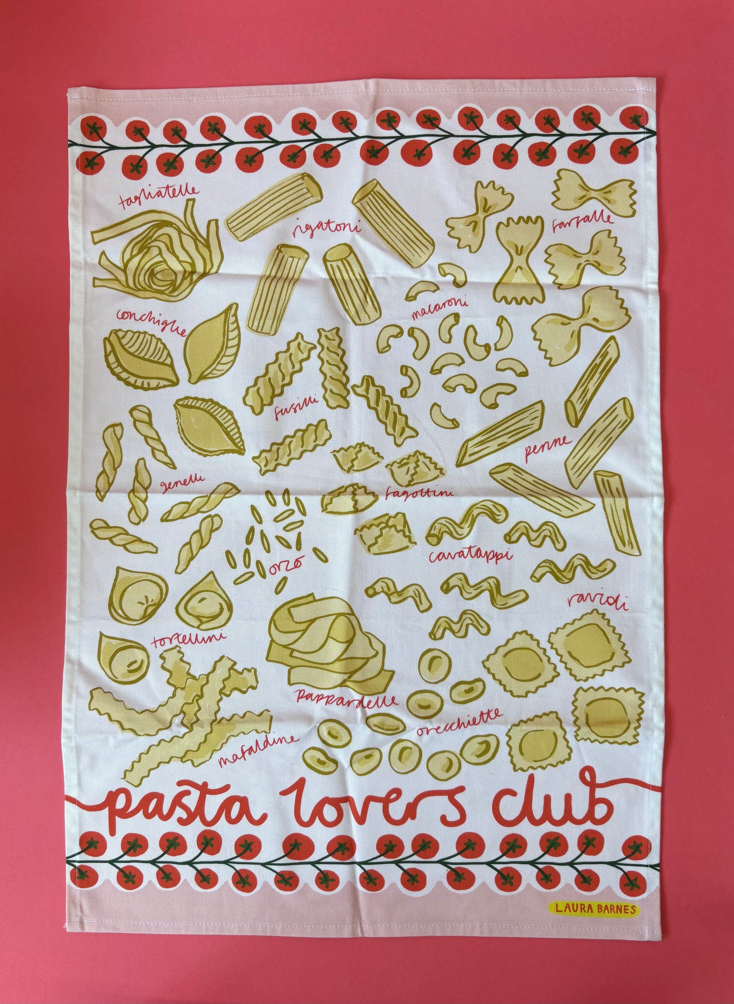 SAMPLE Pasta Lovers Tea towel