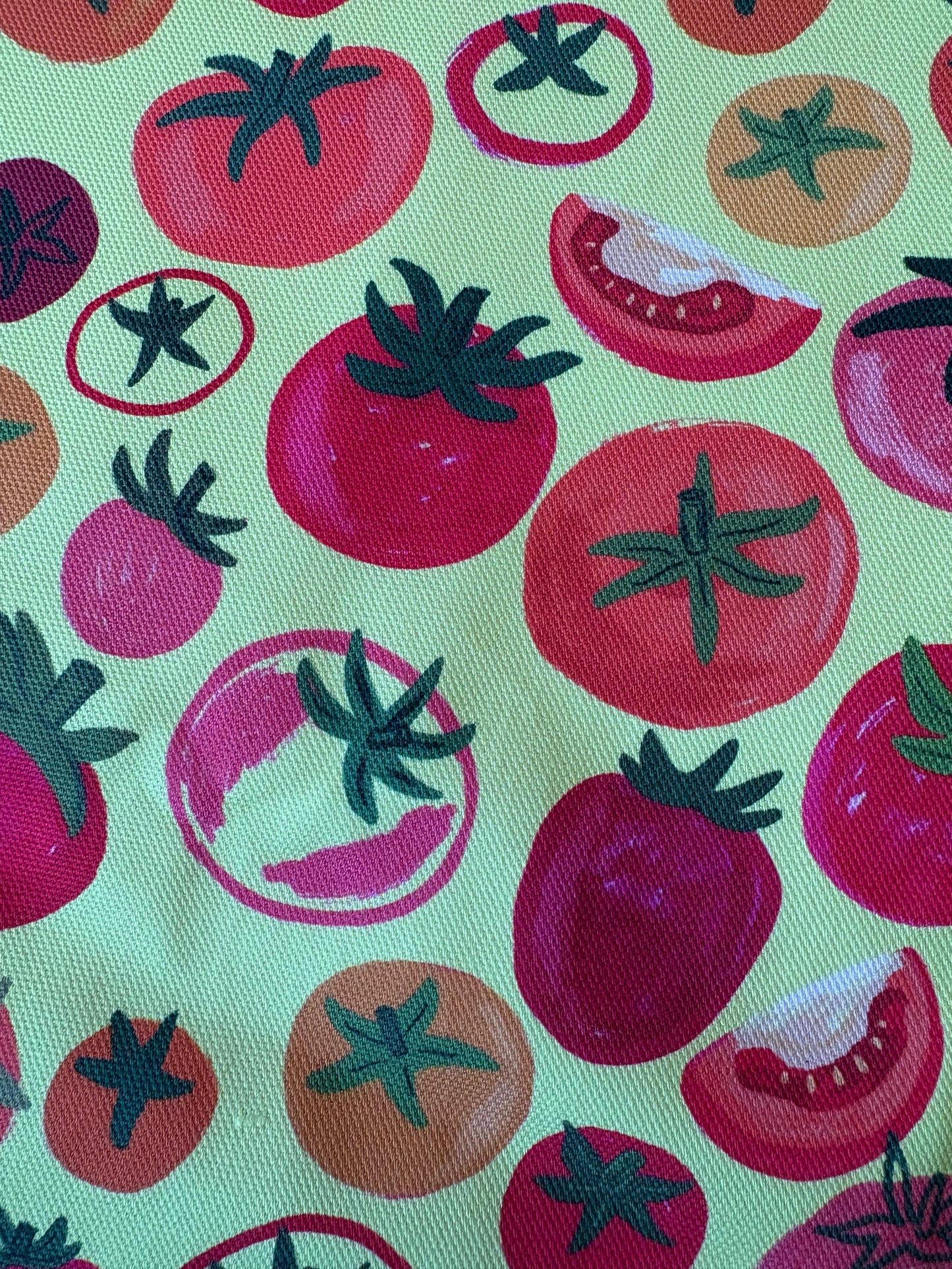 SAMPLE Pomodoro Tomatoes Tea towel - Yellow