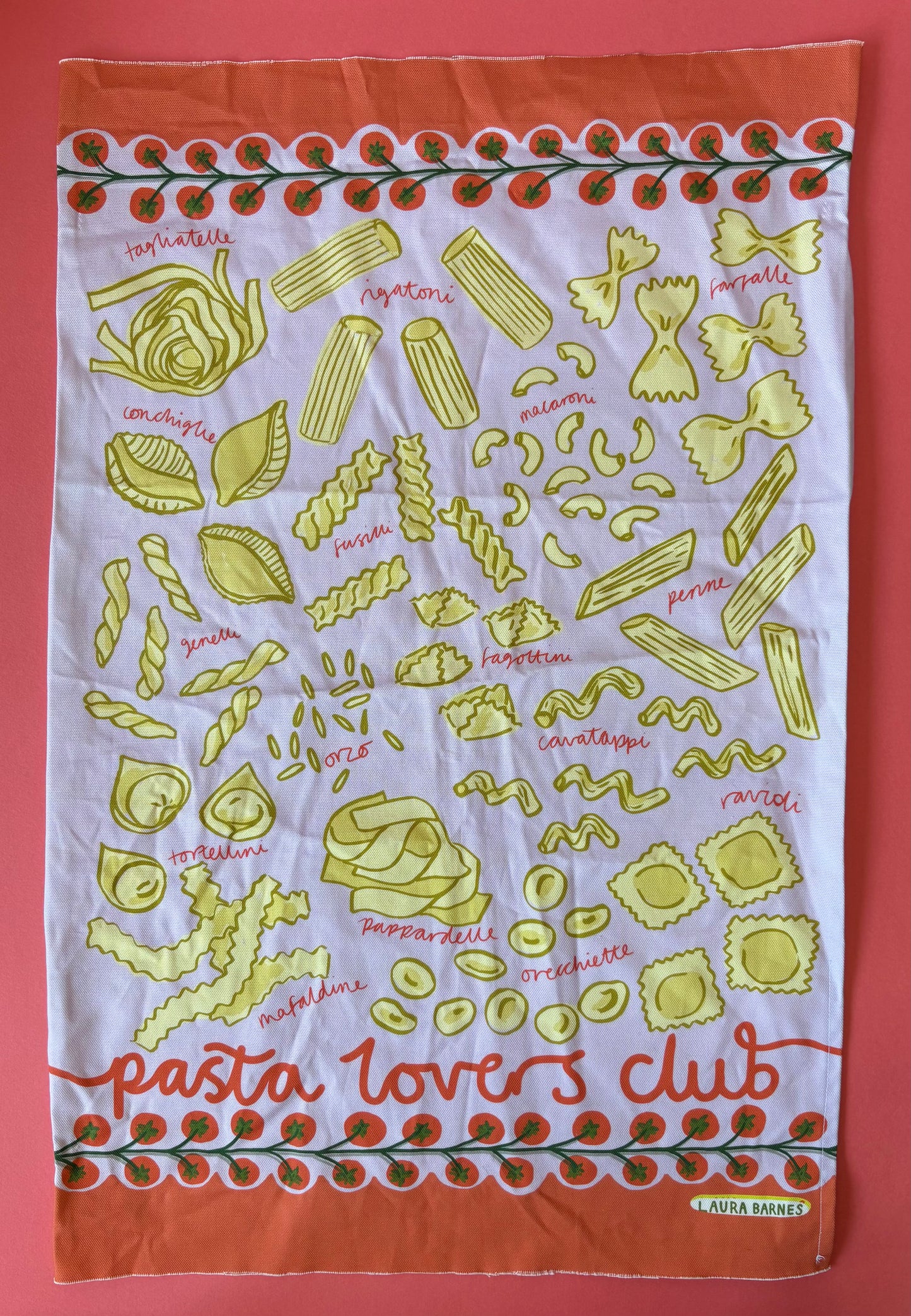 SAMPLE Pasta Lovers Tea towel - Lilac