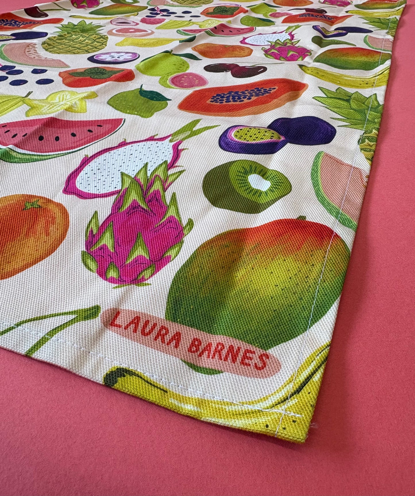 SAMPLE Tropical Fruit Tea towel