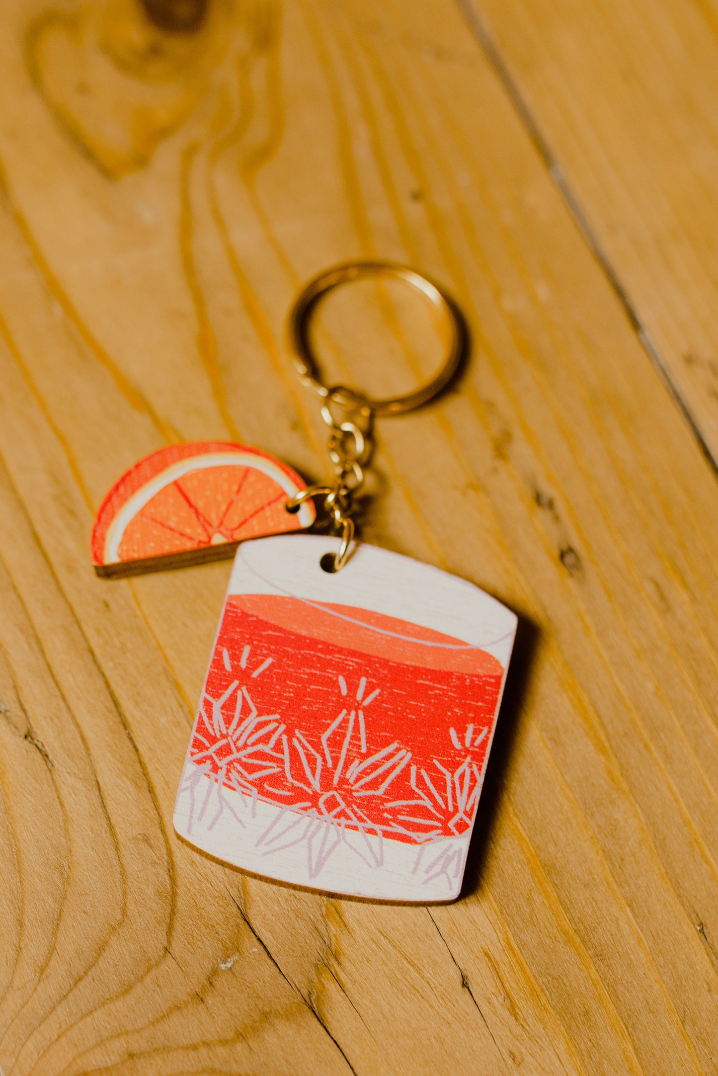 Negroni charm keychain