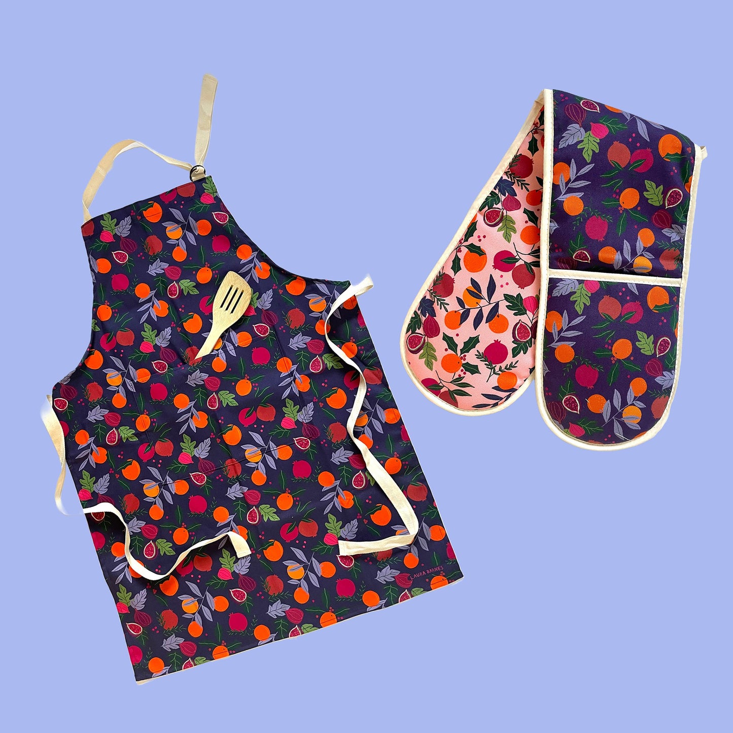 Gants de cuisine en coton biologique Botanical Fruits