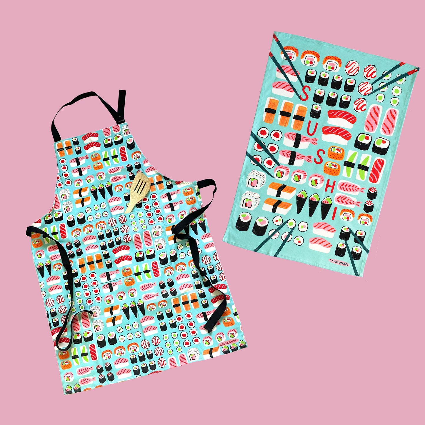 Sushi Organic Cotton Tea Towel