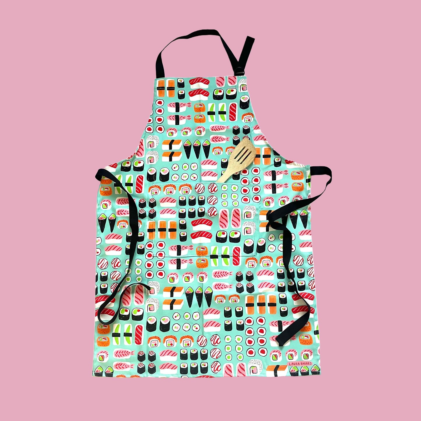 Delantal de algodón orgánico para sushi
