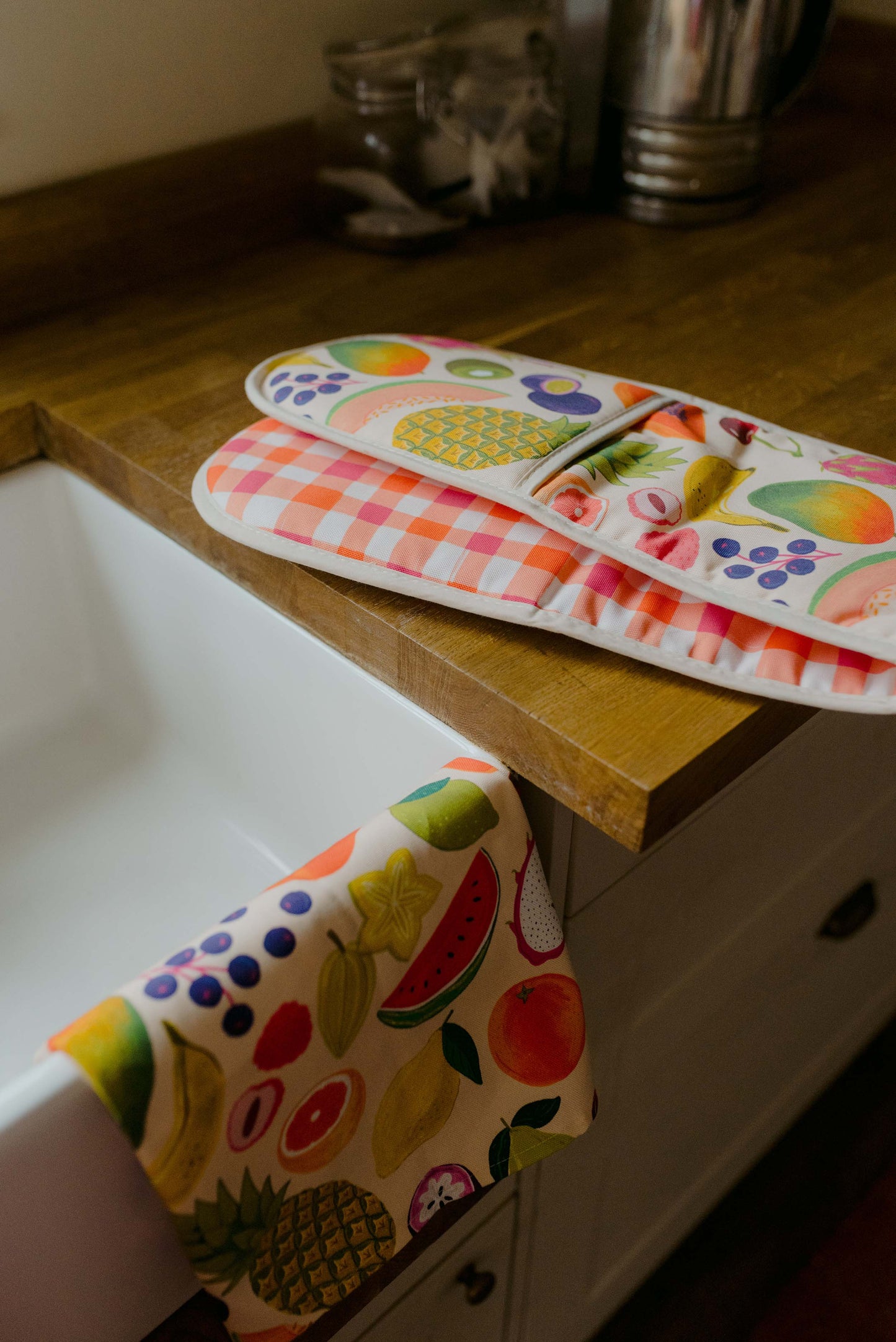Tropical fruit Organic Cotton Oven gloves