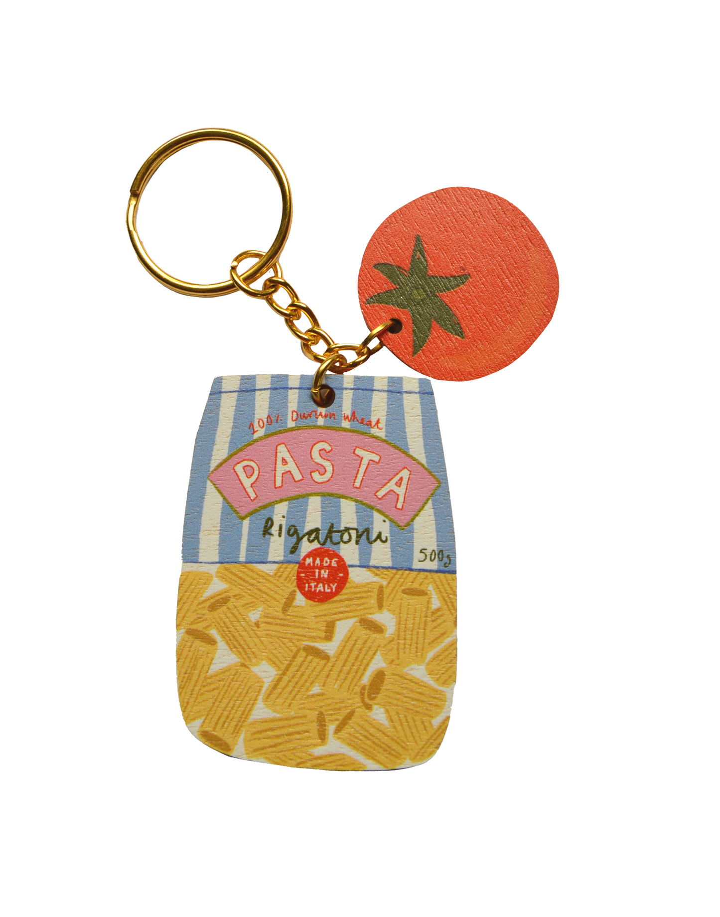 Pasta charm keychain