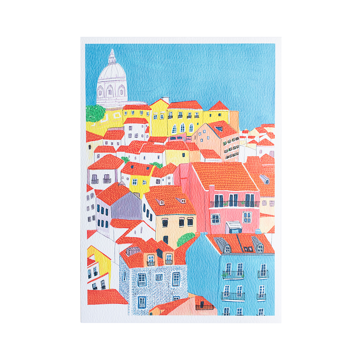 Lisbon Rooftops Travel Art Print