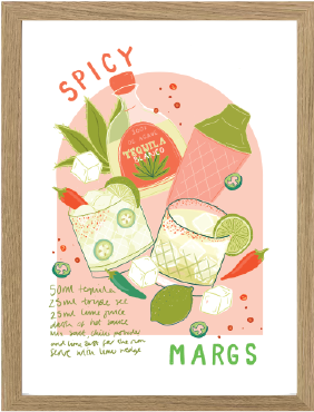 Spicy Marg Cocktail Art Print