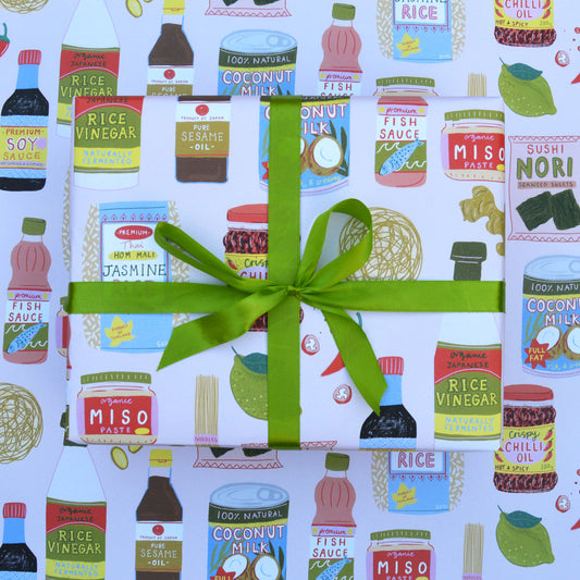 Asian Ingredients Wrapping Paper