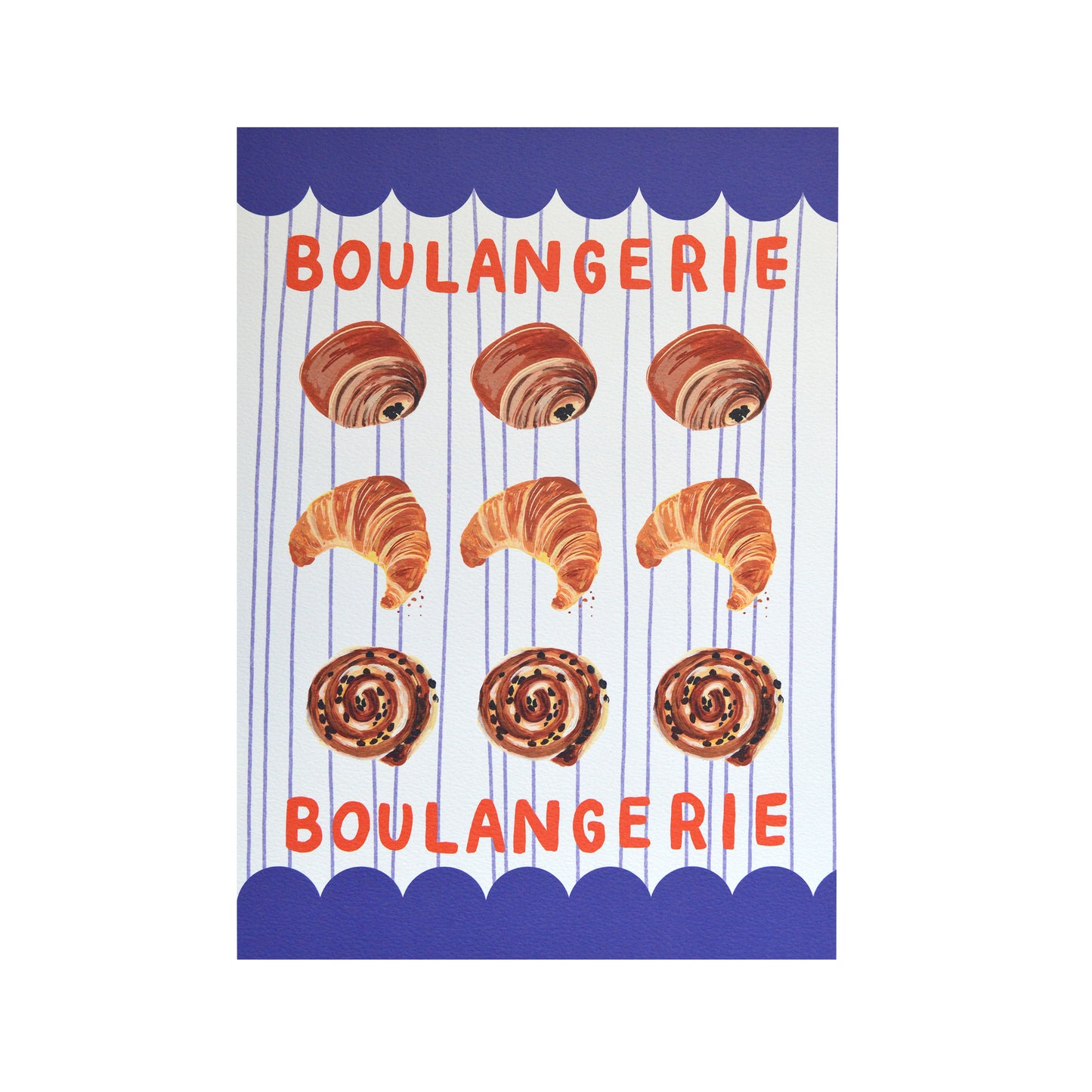 SECONDS Print Boulangerie scalloped A3 Size