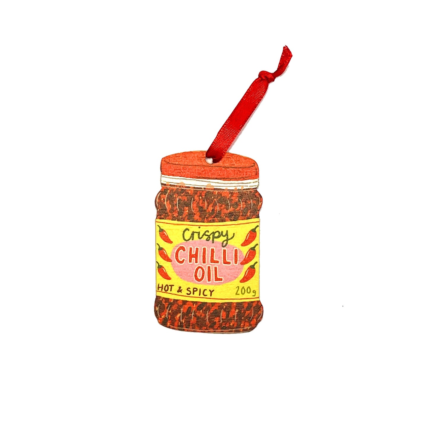 Decoración navideña con aceite de chile