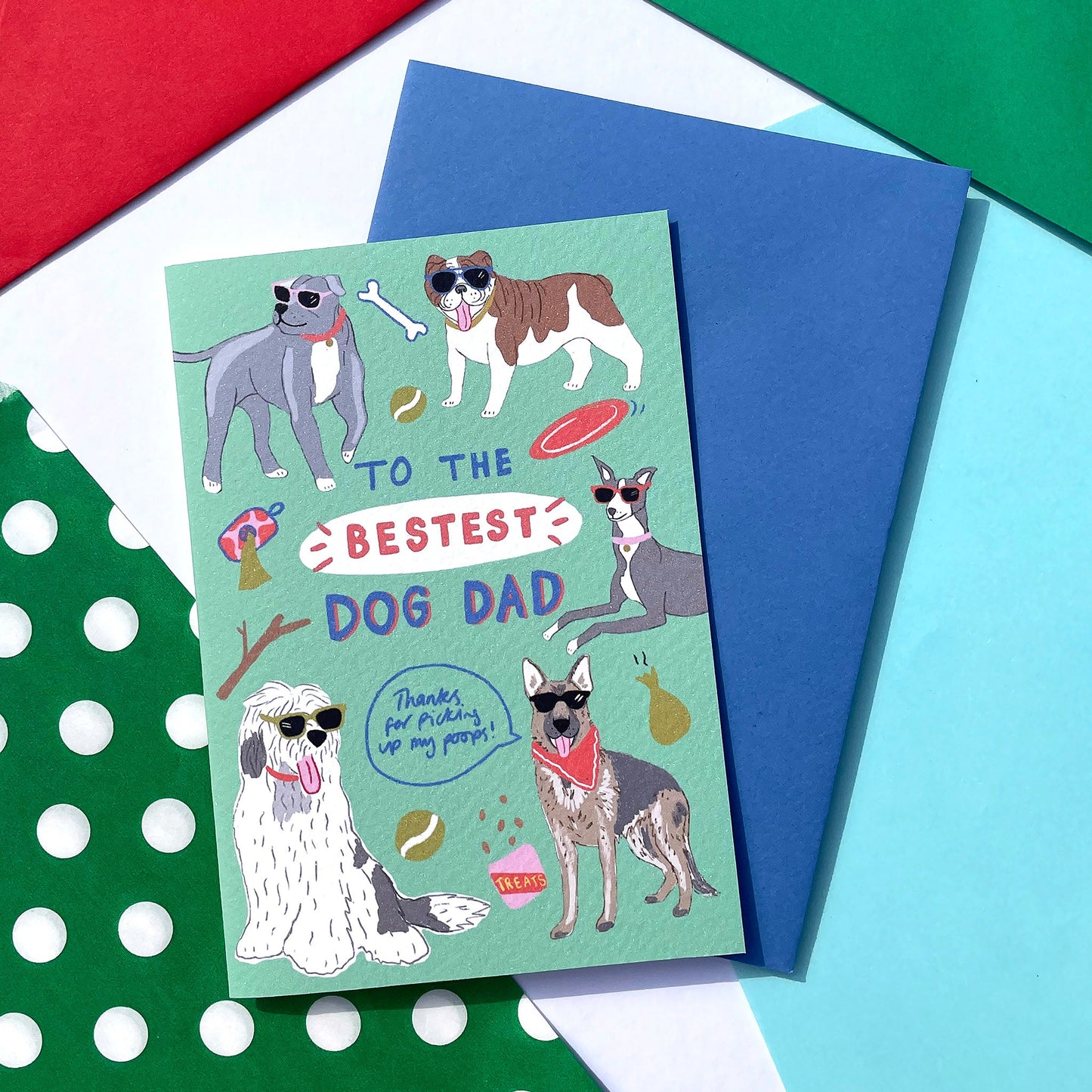 Tarjeta para el mejor papá perro