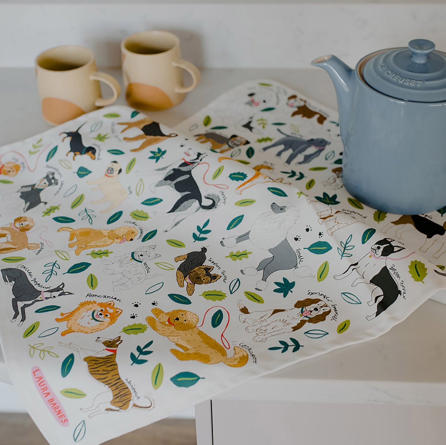 Torchon en coton bio pour chiens