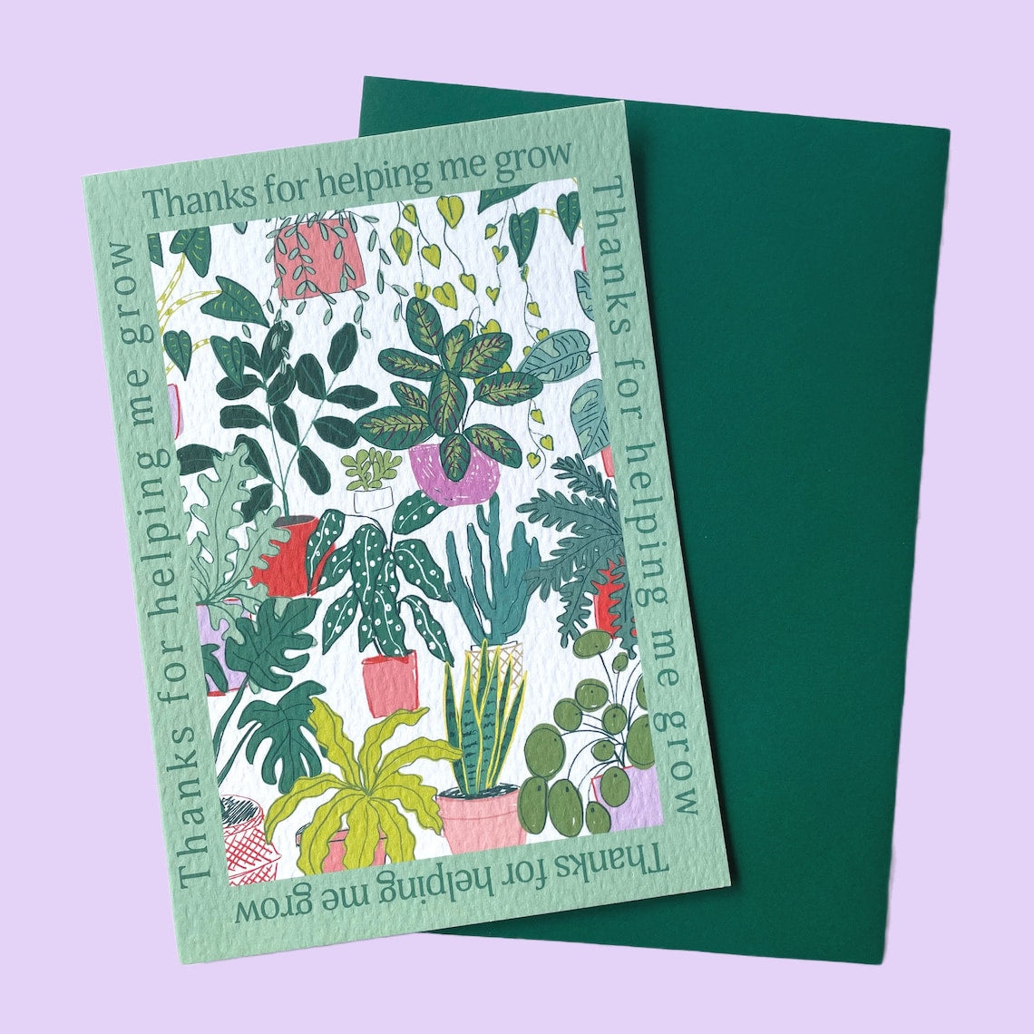 Gracias por ayudarme a cultivar - Tarjeta de plantas de interior