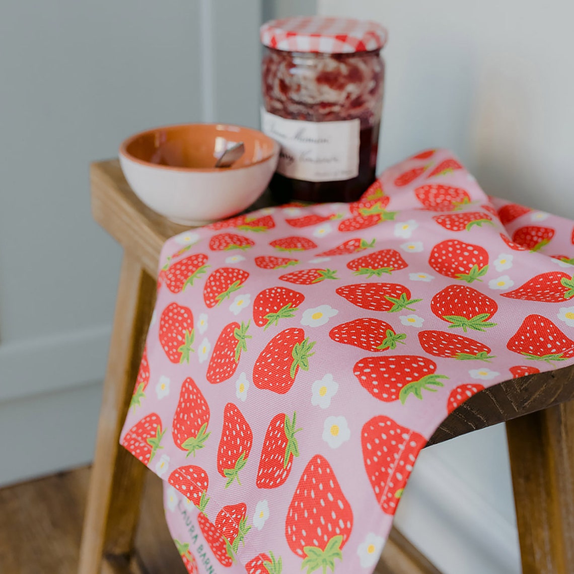 Sweet Strawberries Organic Cotton Oven Gloves