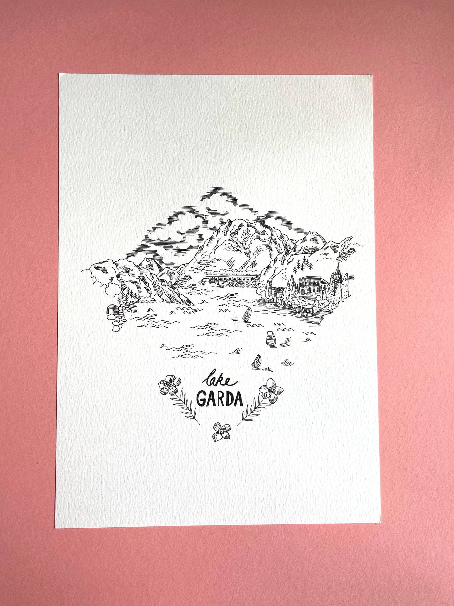 SECONDS Lake Garda Print A5 Size