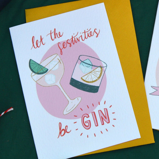 Boozy Christmas card bundle of 4 cards