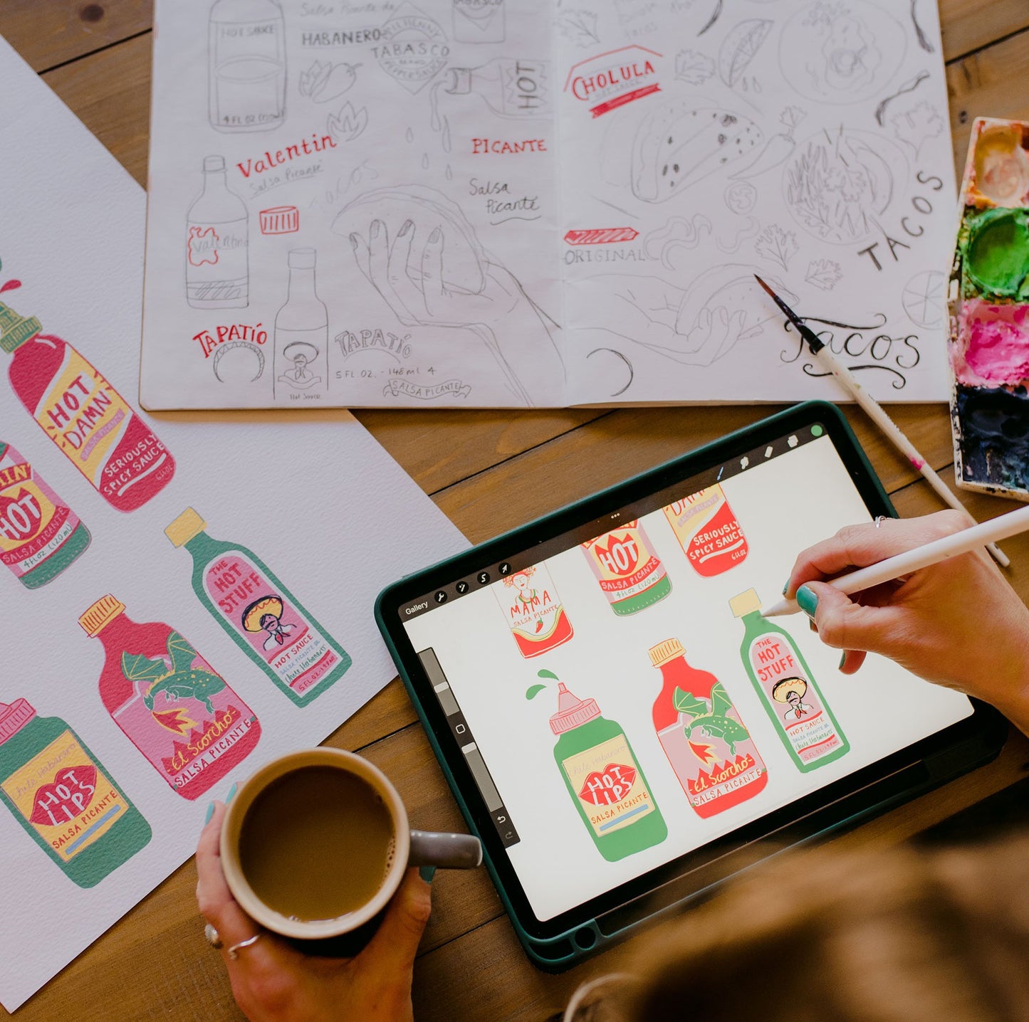 Impresión de salsa picante