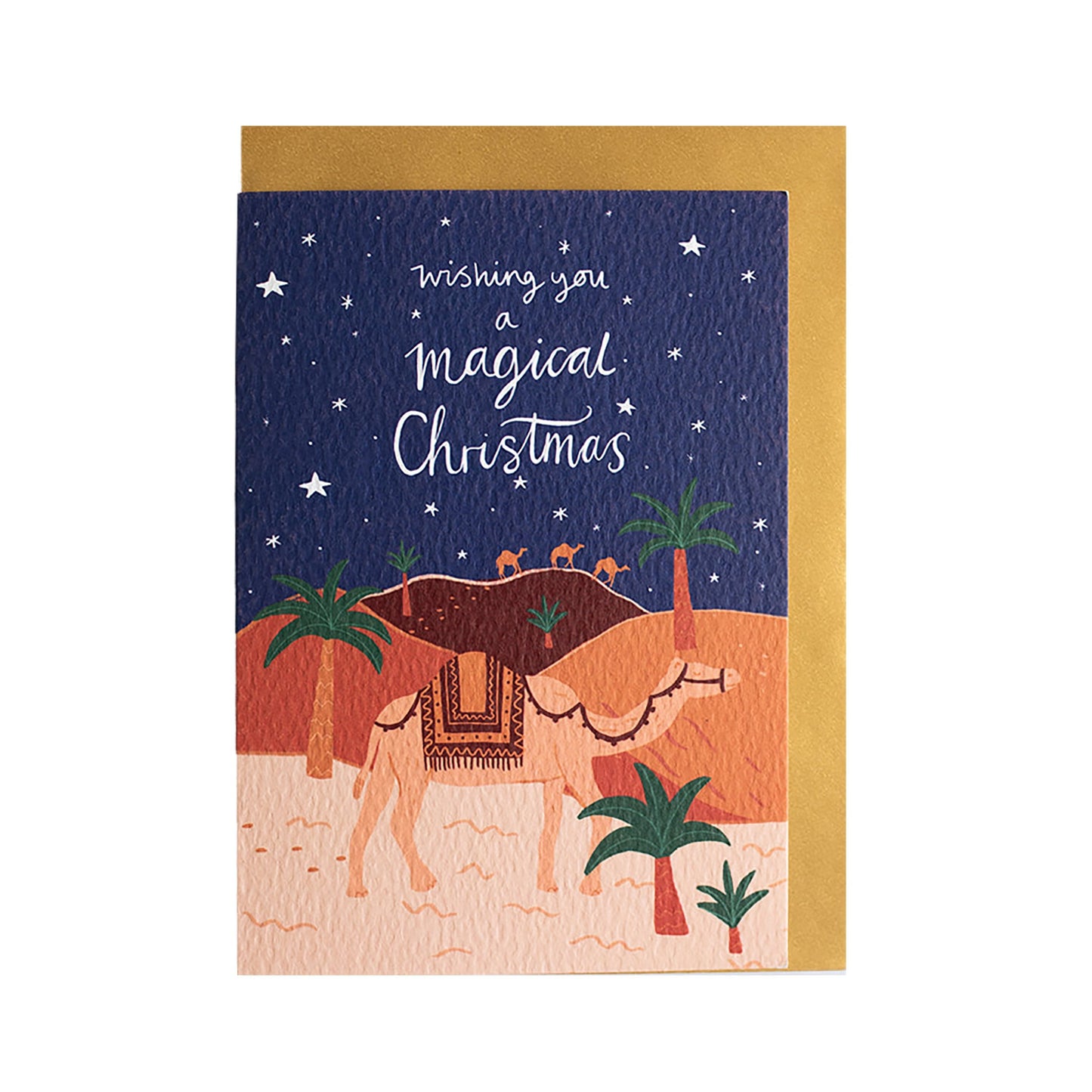 Carte de Noël du désert magique