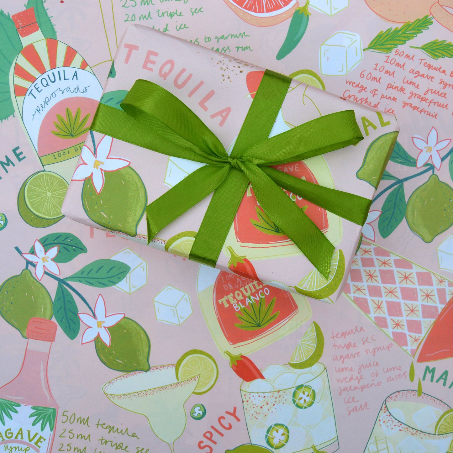 Tequila Margaritas Wrapping Paper