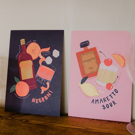 Amaretto Sour Cocktail Art print