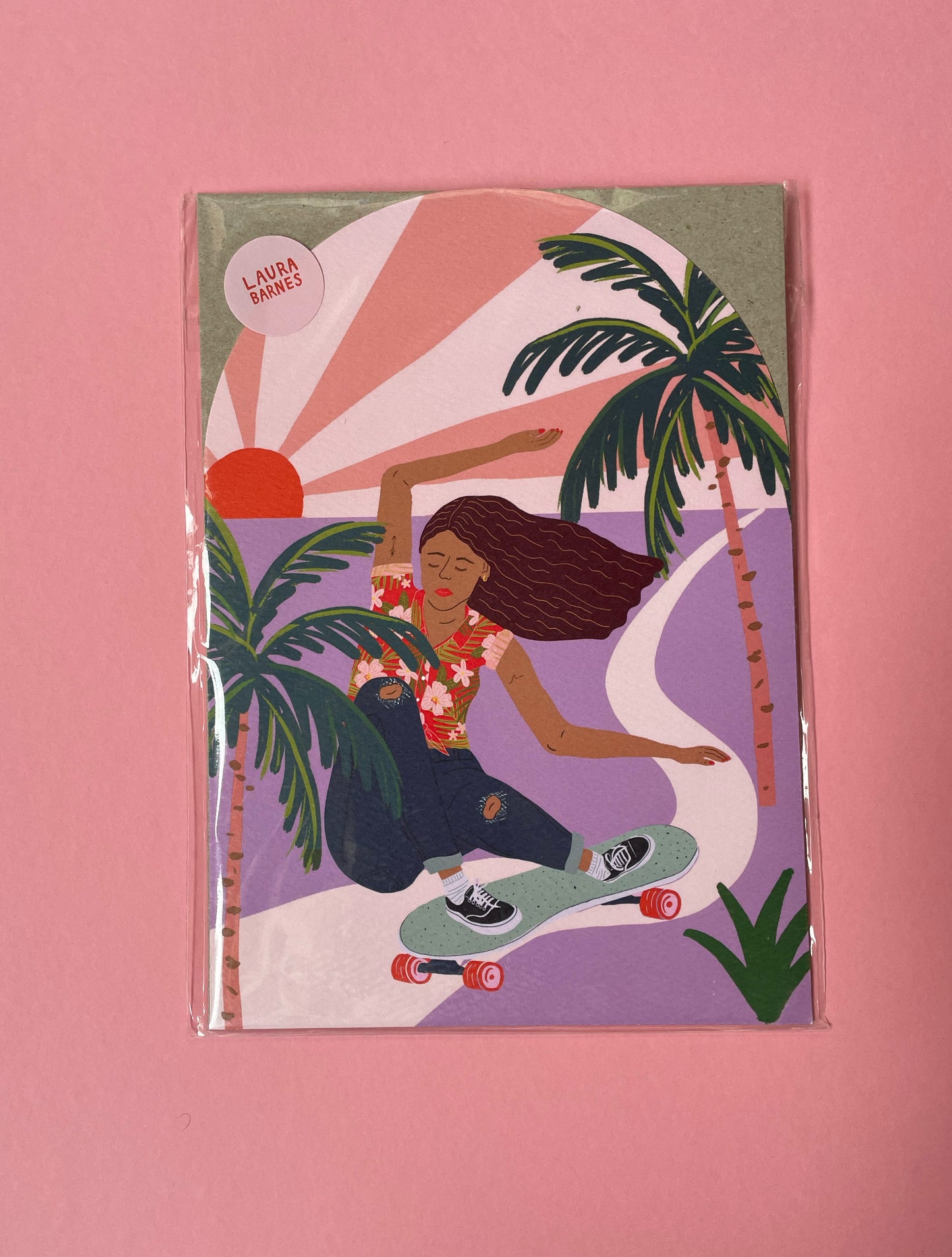 SECONDS Skater Girl Print Arched A5 Size