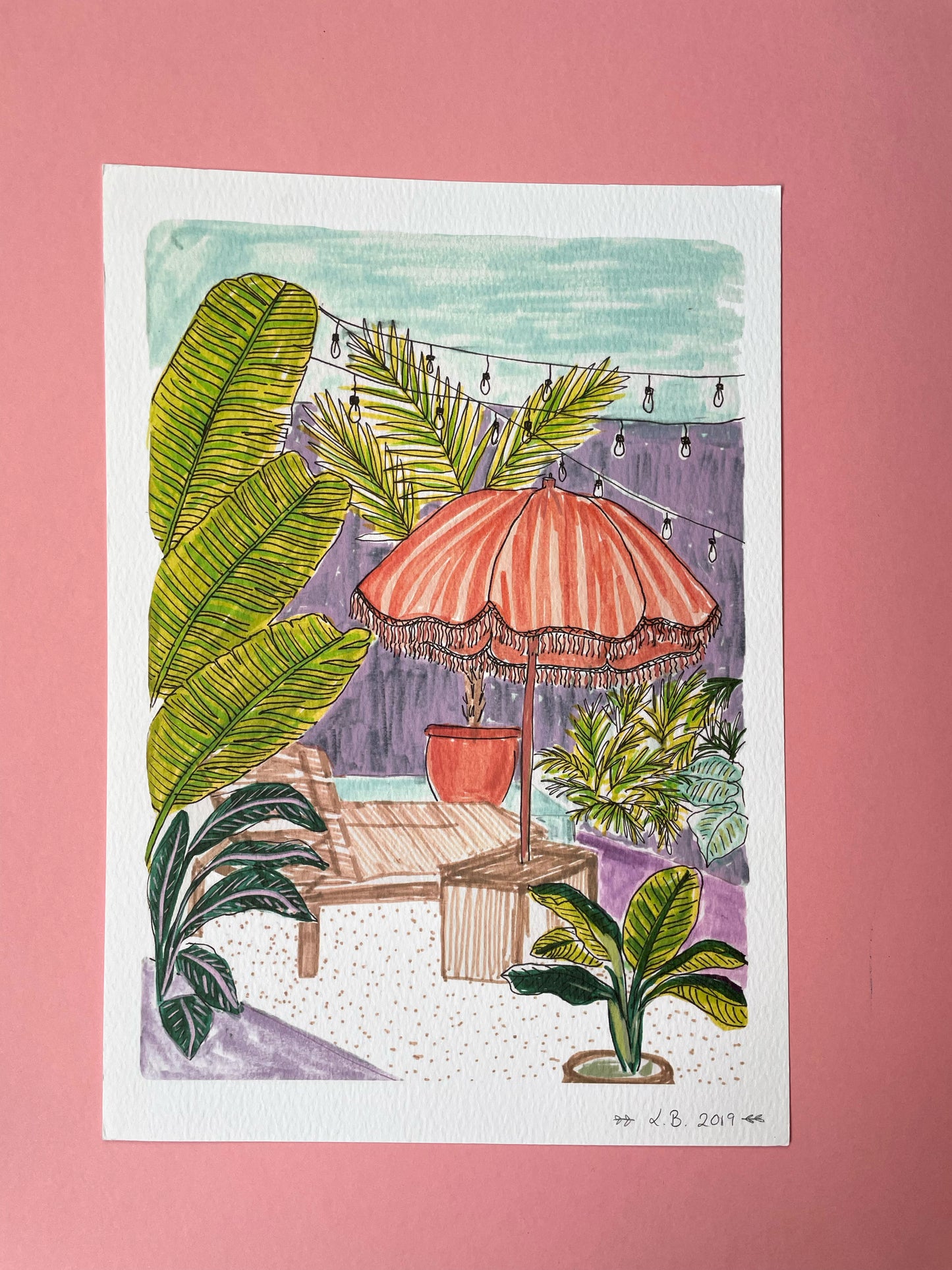 SECONDS Poolside Tulum Print A4 Size