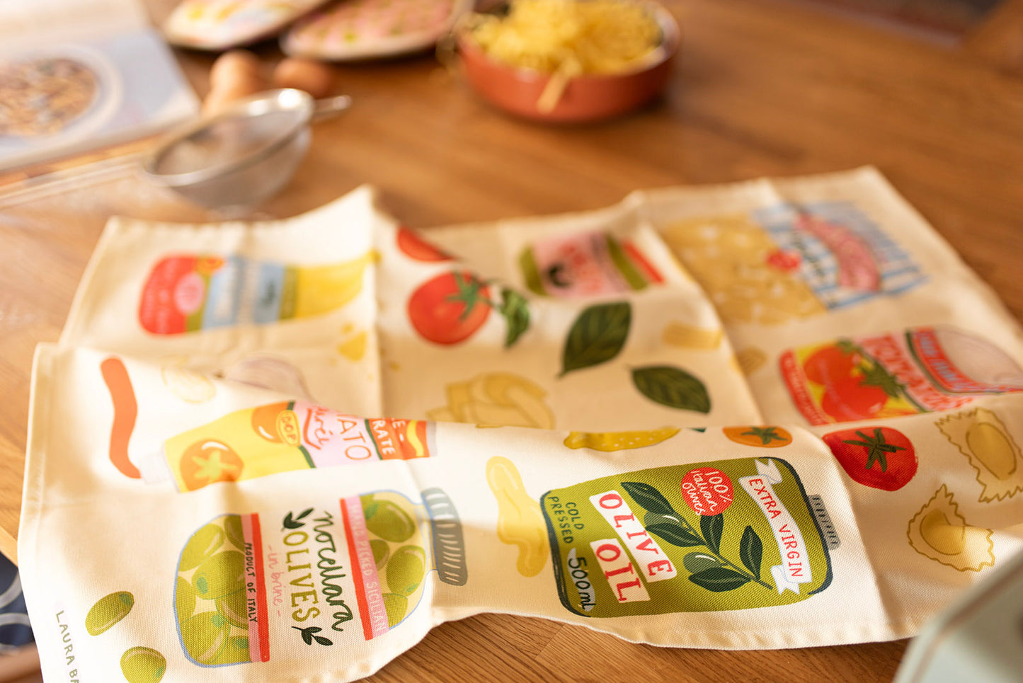 Torchon en coton biologique aux ingrédients italiens