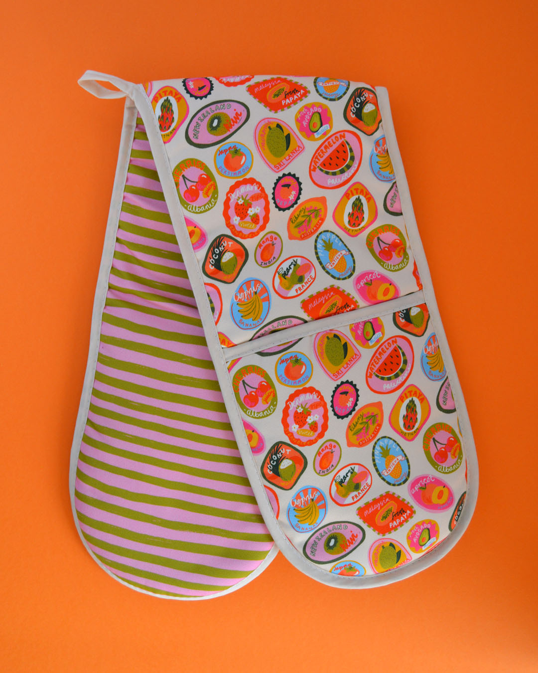 Fruit Stickers Organic Cotton Oven gloves