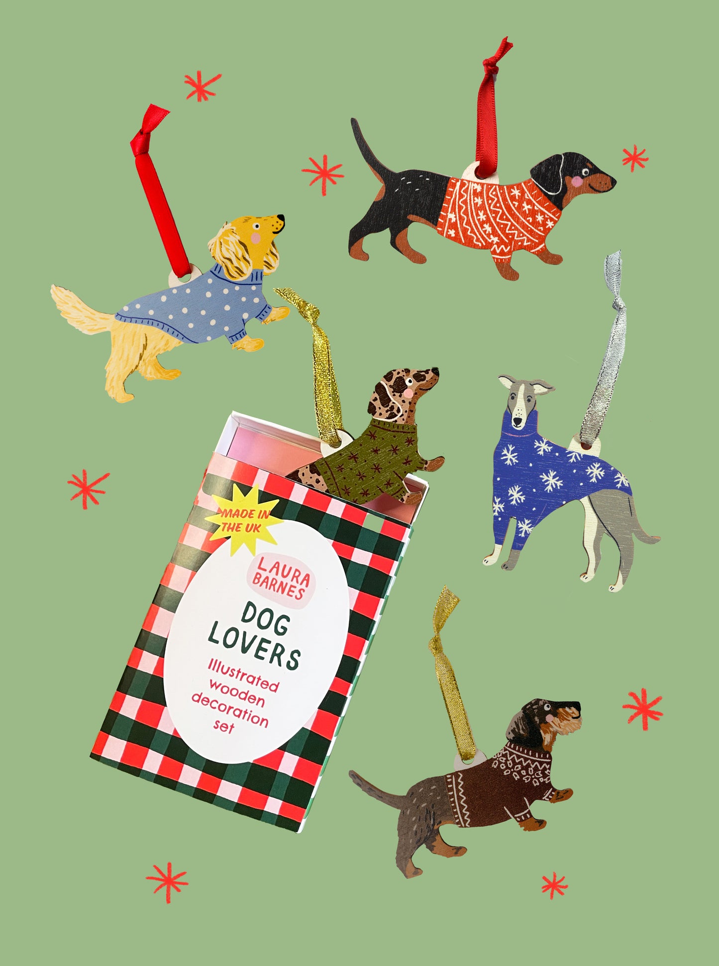 Dog Lovers Decoration Gift Set - hounds