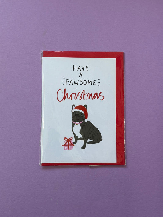 Lot de 6 cartes de Noël Pawfect au format A6