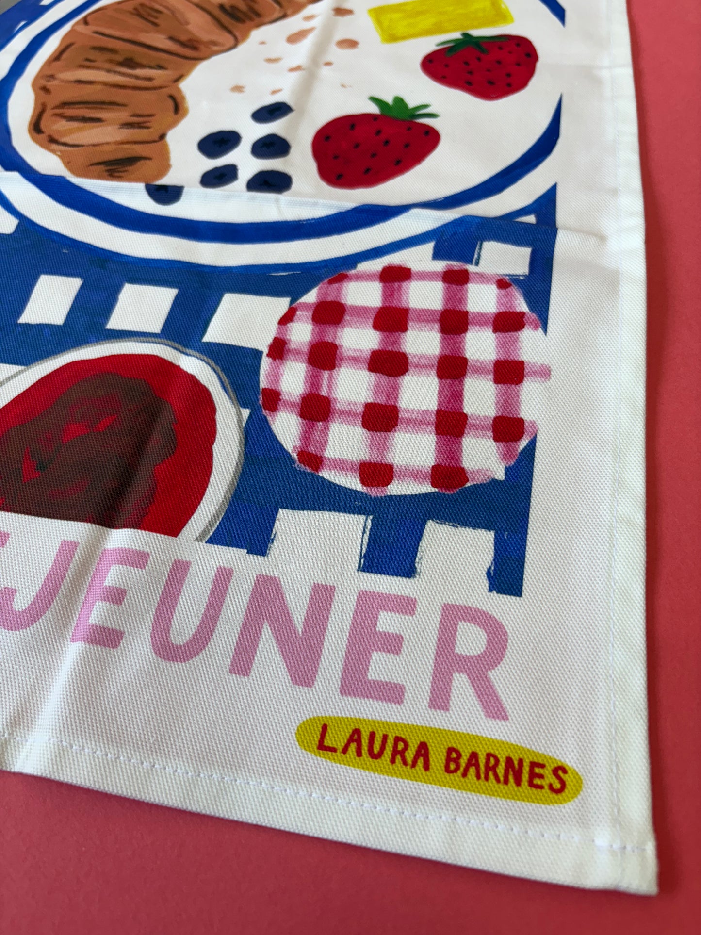 SAMPLE Petit Déjeuner Tea towel