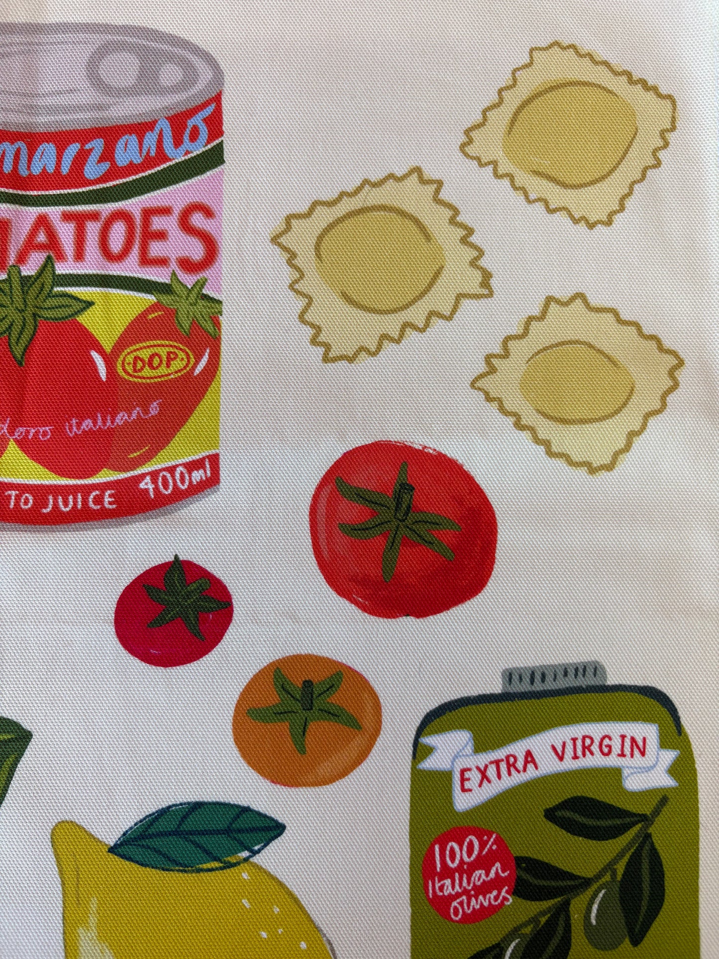 SAMPLE Italian Ingredients Tea Towel