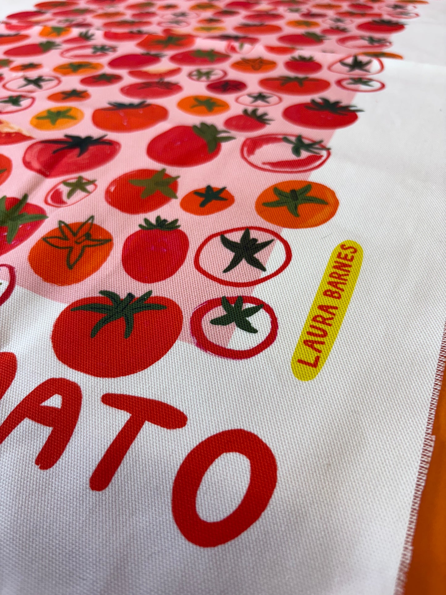 Torchon en coton bio à motif tomates Pomodoro