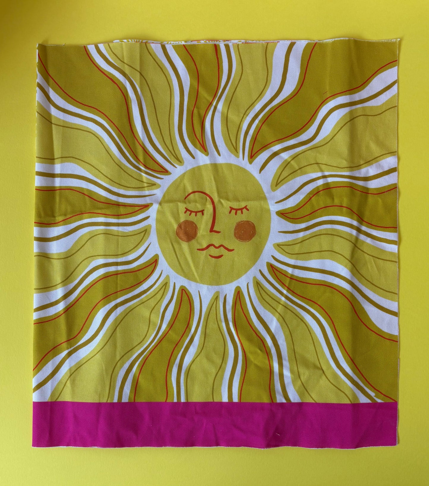 SAMPLE Fabric to make sun cushion-yellow