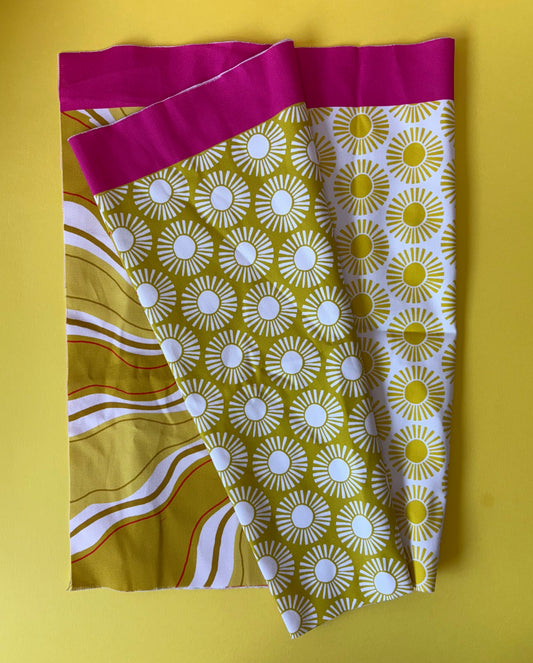 SAMPLE Fabric to make sun cushion-yellow