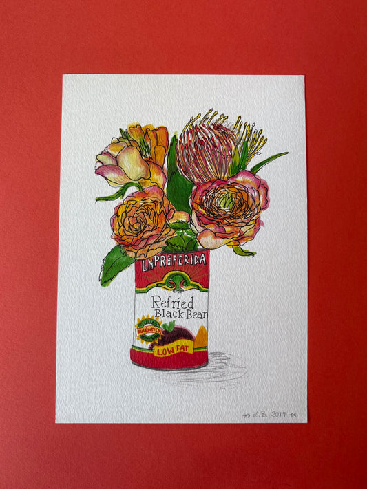 SECONDS Flowers in a tin