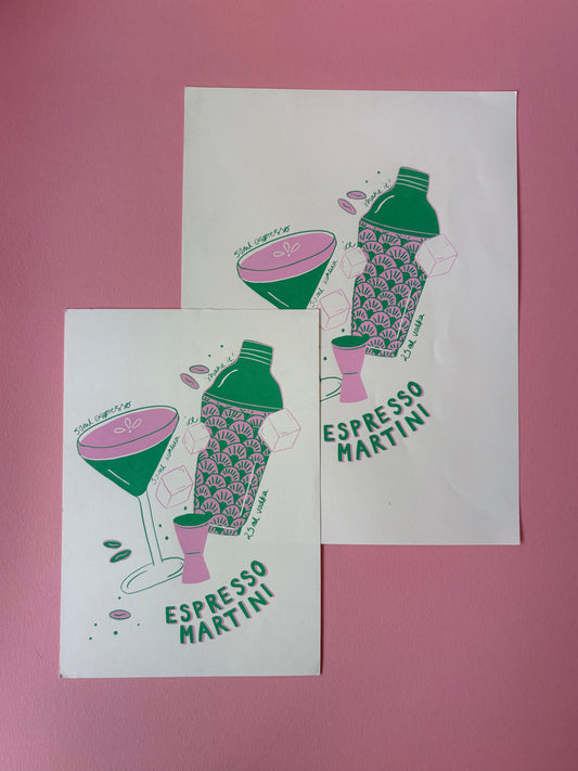 SECONDS ESPRESSO MARTINI SCREEN PRINTS