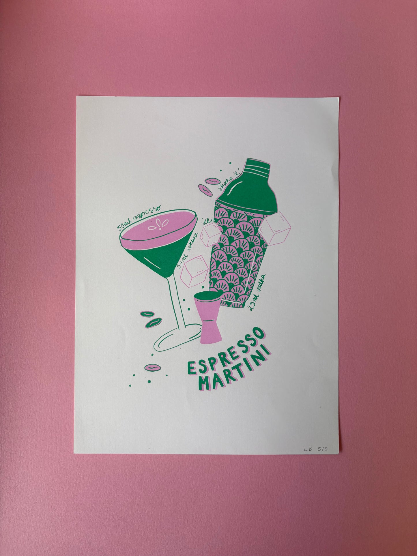 SECONDS ESPRESSO MARTINI SCREEN PRINTS