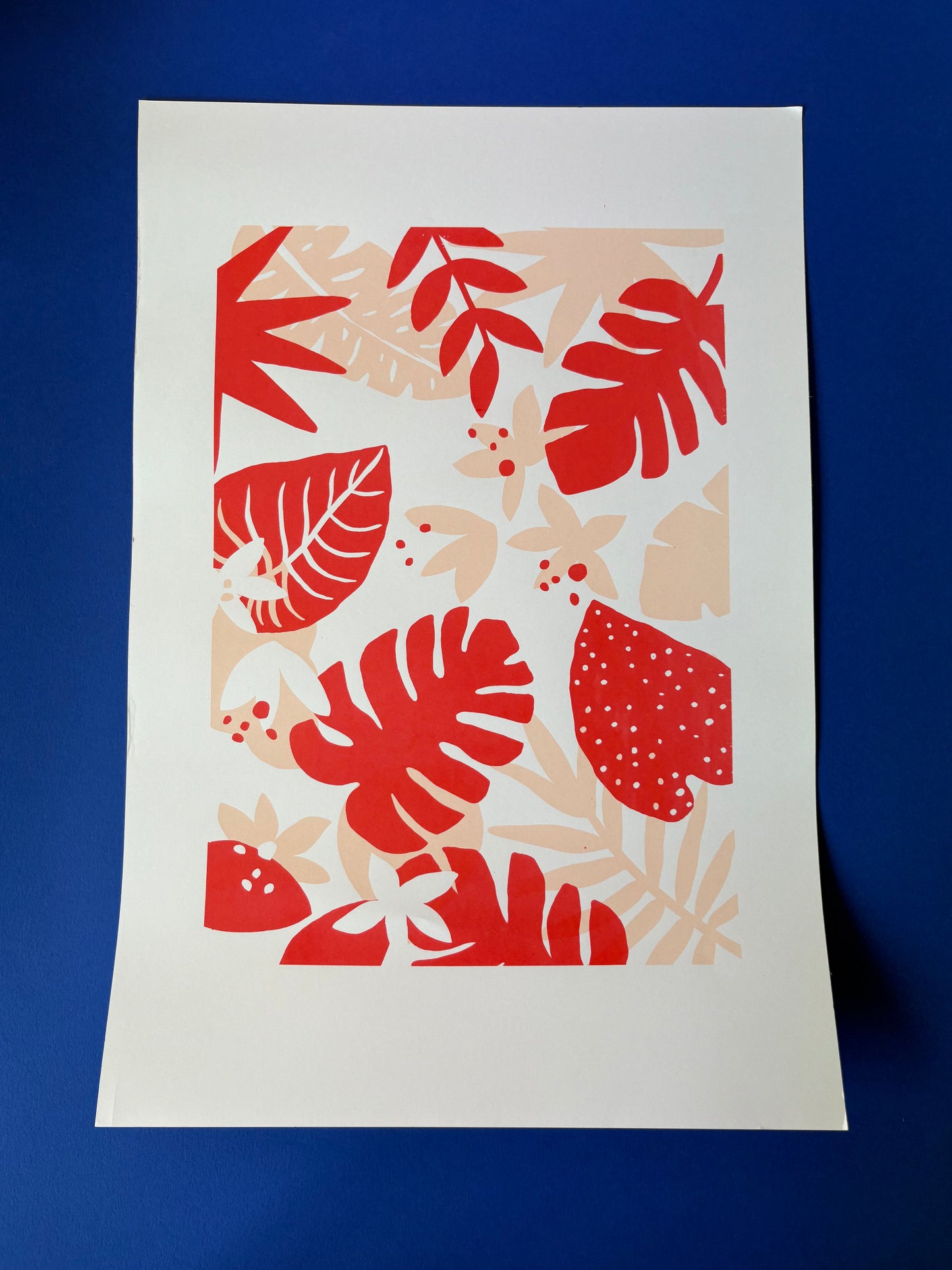 SECONDS JUNGLE LEAVES SCREEN PRINT A3