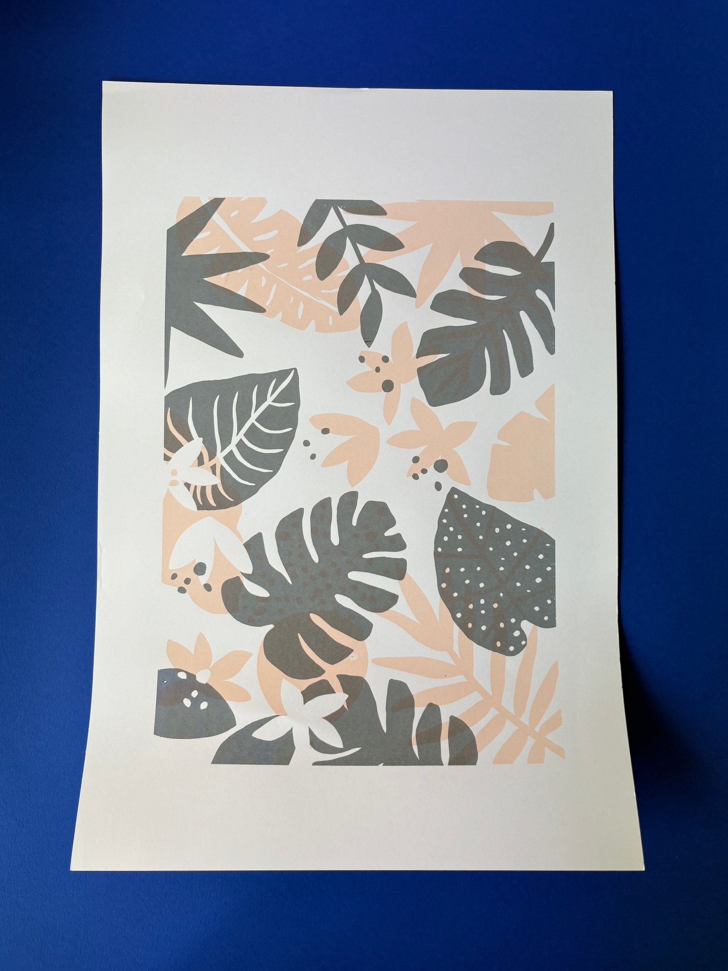 SECONDS JUNGLE LEAVES SCREEN PRINT A3