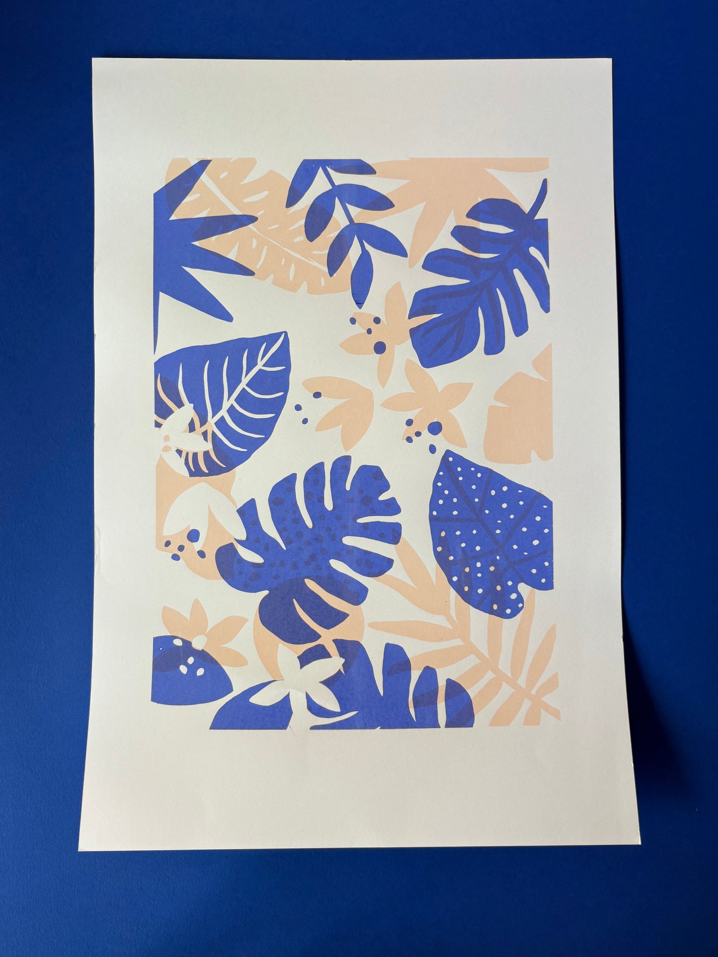 SECONDS JUNGLE LEAVES SCREEN PRINT A3