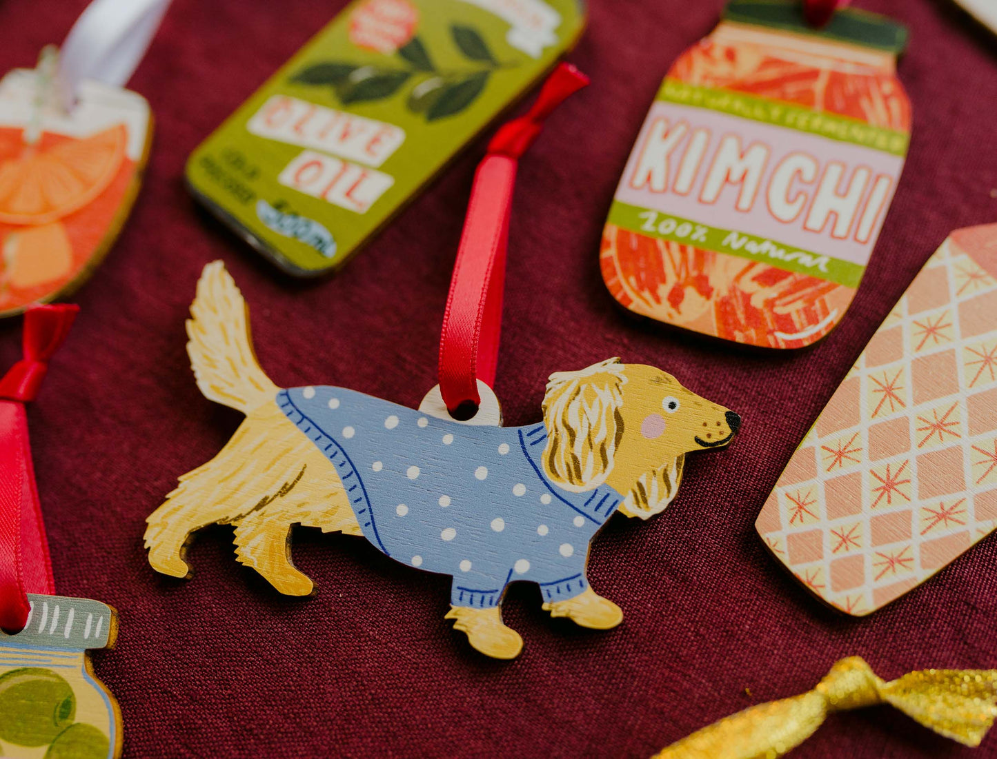 Long Haired Dachshund Dog Decoration