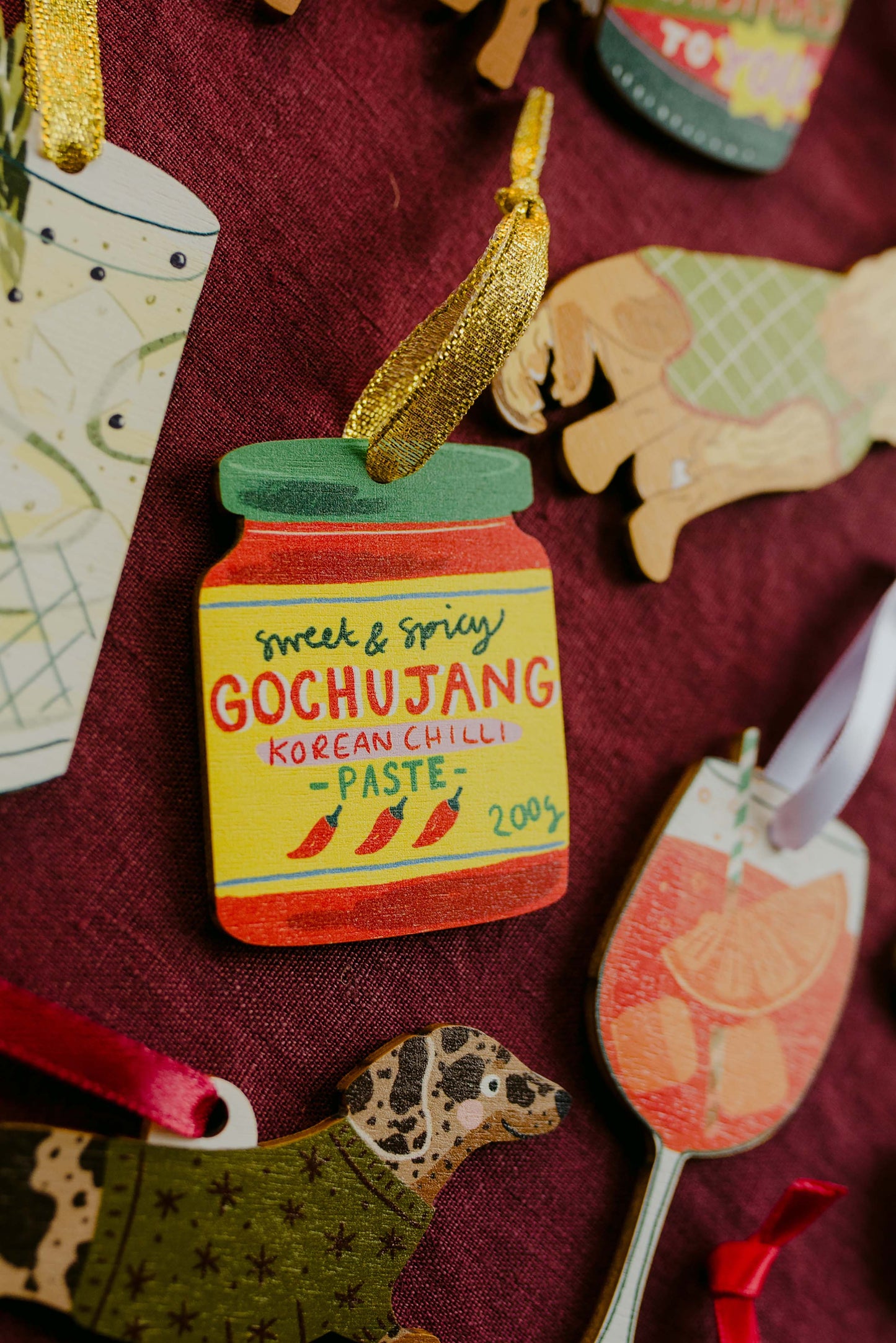 Gochujang Wooden Decoration