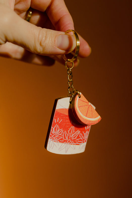 Negroni charm keychain