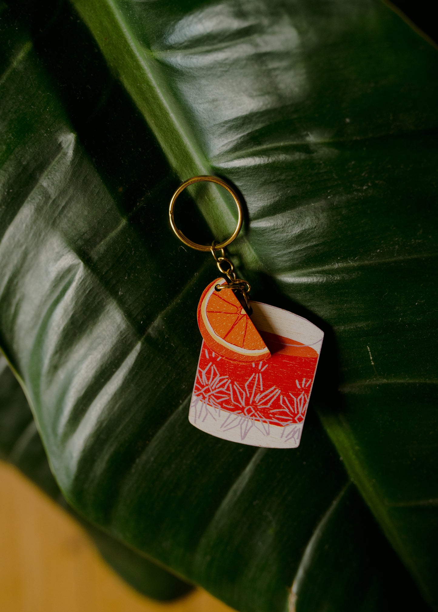 Negroni charm keychain
