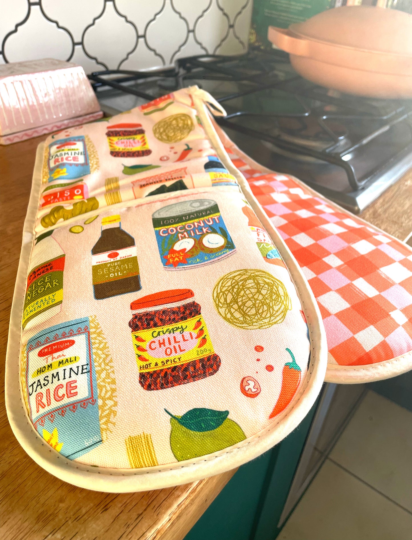 Asian Ingredients Organic Cotton Oven Gloves