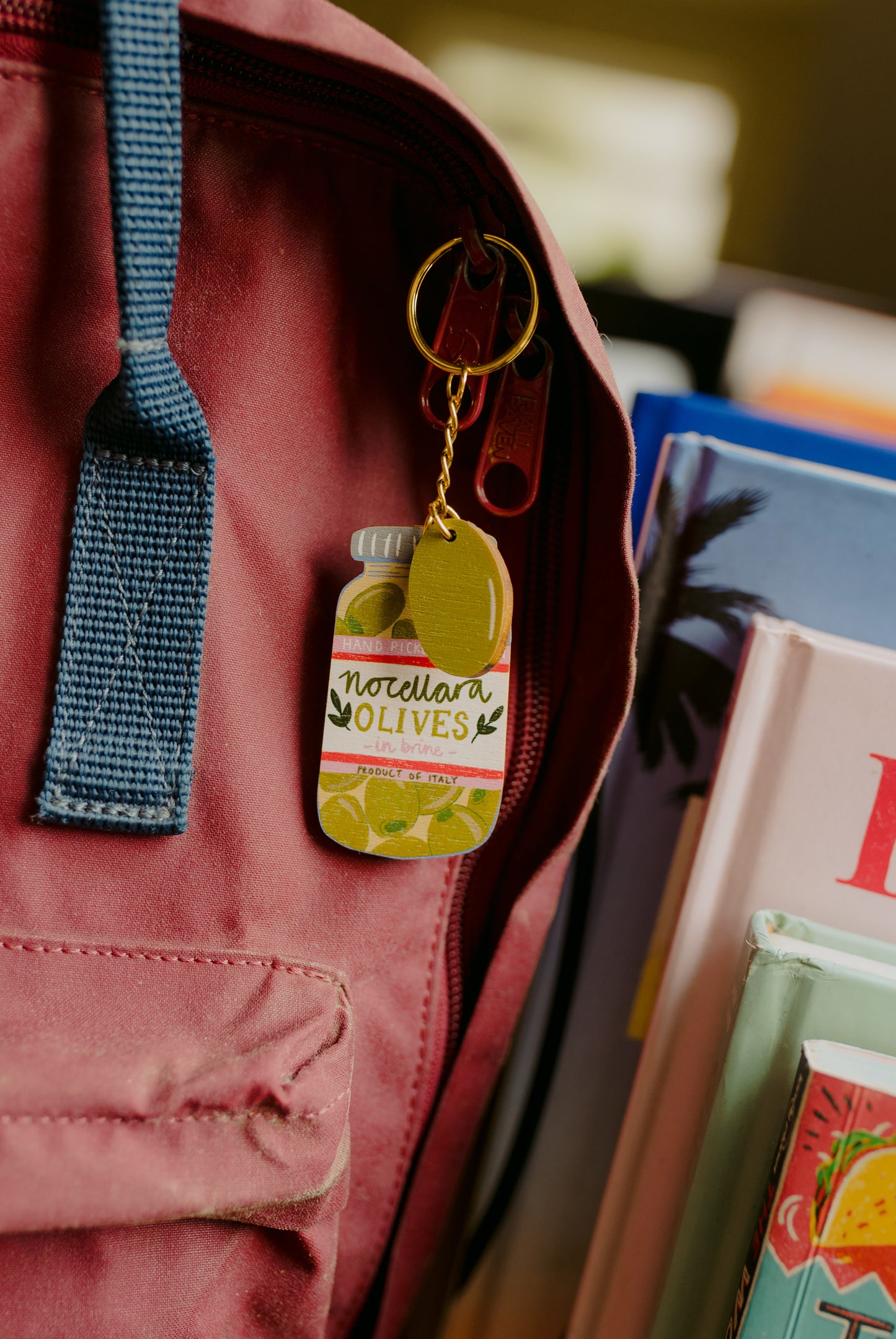 Nocellara Olives charm keychain